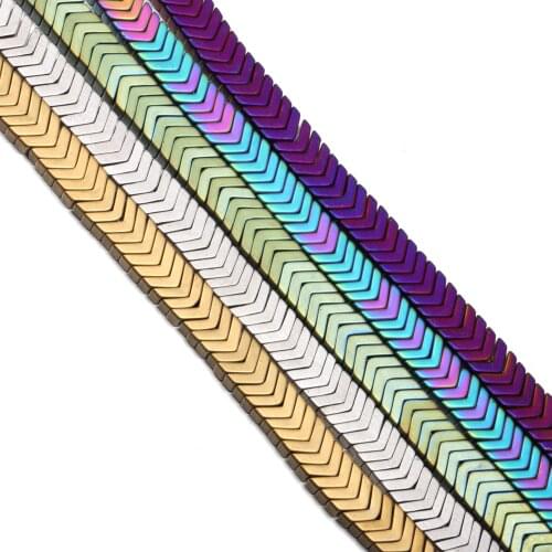 Natural Stone Beading Arrow Shape Plating Hematite Beads for Jewelry Making DIY Necklace Bracelet Accessories Scattered beads