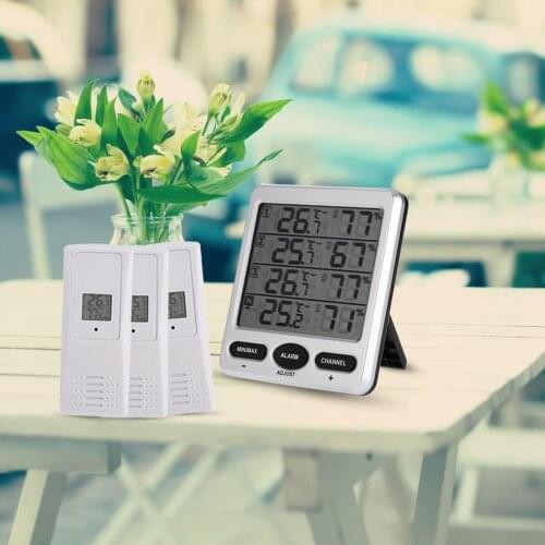Digital Multifunctional Thermometer And Hygrometer Touch Screen Monitor Maximum And Minimum High Precision Thermostat With Alarm