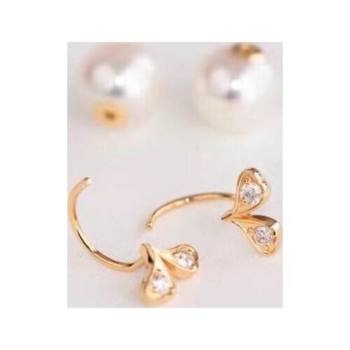 Cheap New 925 Sterling Silver Stud Earrings Fashion Findings Exquisite Jewelry Parts Fittings Womens Accessories for Pearls
