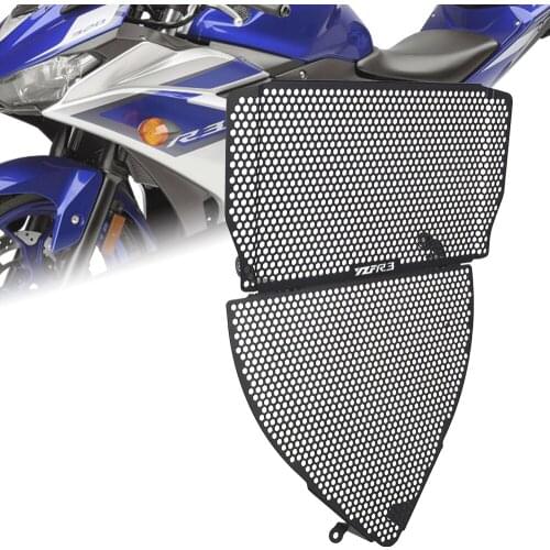 For Yamaha YZF-R3 YZFR3 2015 2016 2017 2018 2019 YZFR3 Motorcycle Radiator Grille Grill Guard Cover Protection Header Guard Set