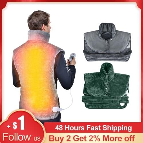 Electric Heating Pad for Back Pain Relief Electric Heat Wrap Neck Shoulder Pain Heated Pad Fast Heating Adjustable Temperature