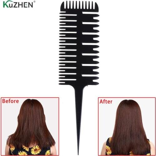 Tail Fish Bone Shape Hair Styling Hairdressing Comb Pro Barber Salon Style Haircut Comb Women Updo Big Tooth Comb Dyeing Tool