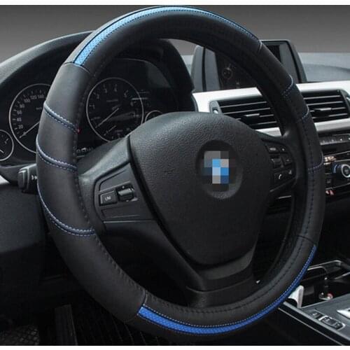 38CM Car Steering Wheel Covers Four Seasons Universal Leather Car Cover Car Accessories Steering Wheel Cover