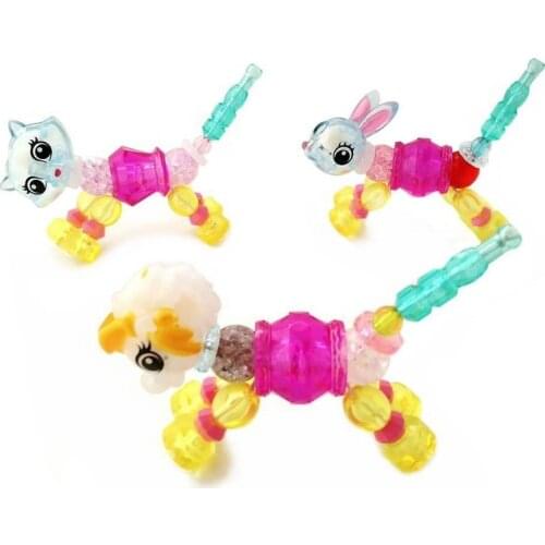 Creative Funny DIY Animal Charm Bracelets Magic Tricks Super Sprouting Surprise Chain Elves Childrens Gifts For Kids Birthday