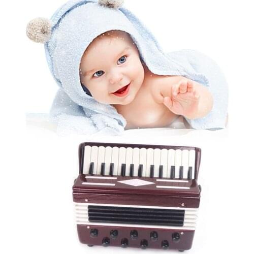 Accordion Model Decoration Portable Dollhouse Gift Accessories Plastic Mini Storage Case 1PC Miniature Accordion