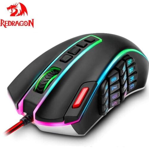 Redragon LEGEND M990 USB Gaming Mouse Wired RGB Backlight 24000 DPI 24 Buttons Programmable Optics Mice For Computer Gamer PC