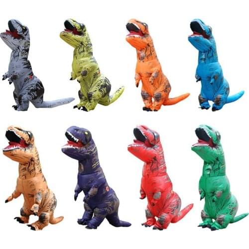 Adult Kids Costume Dinosaur Inflatable Costumes Anime T-Rex Purim Carnival Party Halloween Cosplay Costume for Boys Girls