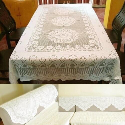 NEW Beautiful Lace Embroidery Tablecloth Dining Center Table Decoration Round Square Rectangle Oval H99F