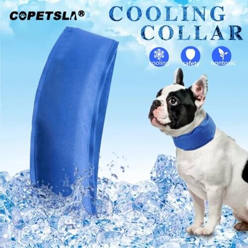 Copetsla 1PCS Dog Cooling Collars Summer Breathable Ice Towel Pet Cooling Scarf for Small Dogs Cat Cooling Neck Wrap Dog Collar