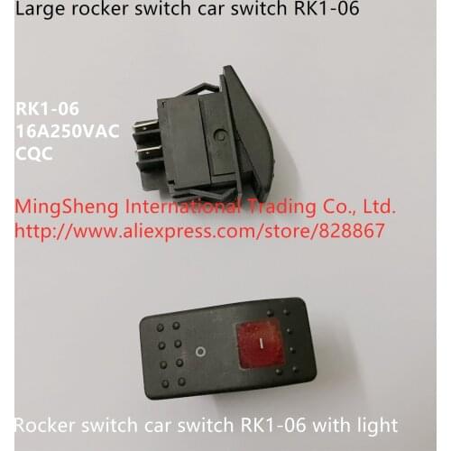 Original new 100% large rocker switch car switch RK1-06 with light