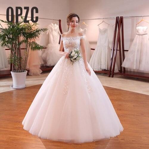 Hot Sale Summer Satin Illusion Wedding Dress 2020 New Arrival Korean Style Sexy Boat Neck Simple bride Gown Vestido De Noiva