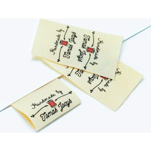 Custom Sewing labels / Brand labels, Custom Clothing Tags, Cotton Ribbon label, Handmade label (FR093)