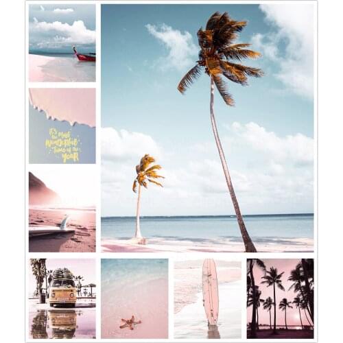 Seaside Scenery Coconut Tree 5D Diy Full Square and Round Diamond Painting Embroidery Cross Stitch Kit Wall Art Store Home Decor