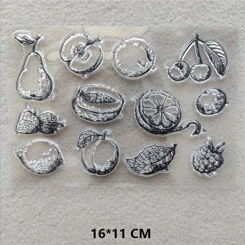 2020 Orange Fruit Clear Stamps DIY Scrapbooking Craft Supplies Silicone Seal Custom Photo Album Transparent Stamp for Stamping