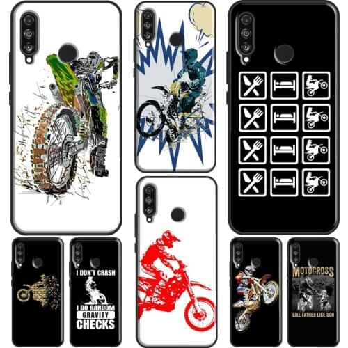 Freestyle Motocross Sport Silicone Case For Huawei P30 P40 P20 Lite Mate 10 20 Pro P Smart 2019 Z 2021 Phone Cover