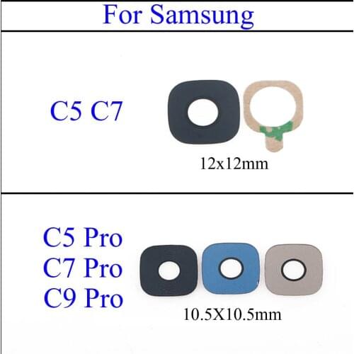 Rear Back Camera Glass Lens Cover with Sticker for Samsung Galaxy C5 Pro/C7 Pro/C9 Pro C5010/C7010/ C9000/ C5 C7 C5000 C7000