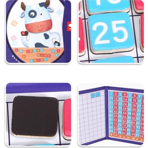 1Set Montessori 1-100 Number Board Games Toys Count Early Childhood Toys Gifts Teaching Aids for Children Learning Math