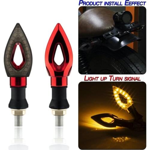 NEW 1 Pair Motorcycle Turn Signal Indicator Light Universal 12V Motorbike Flasher LED Amber Tail Light Flashing Turn Signals
