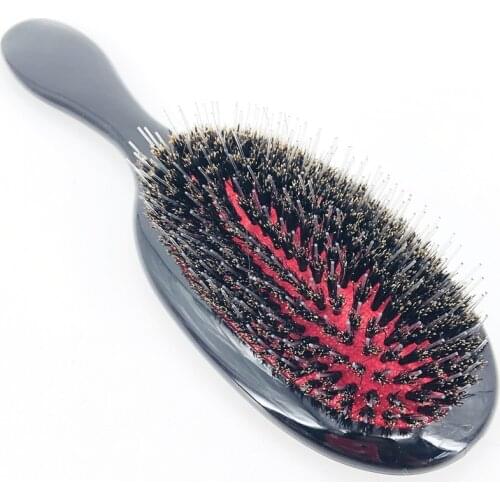 1PC Oval Boar Bristle & Nylon Hair Comb Mini Anti-static Hair Scalp Massage Comb Hairbrush Salon Hair Brush Styling Tool