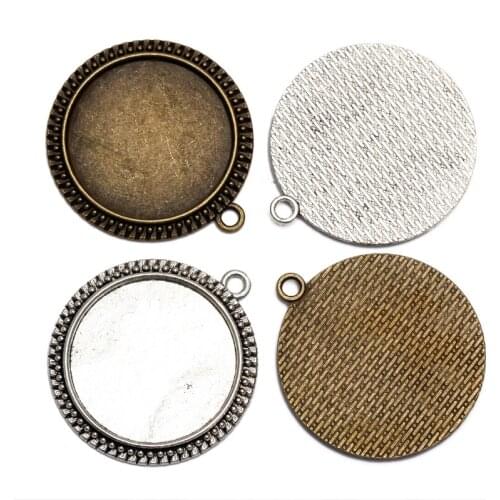 10pcs Fit 30mm Cabochons Antique Silver/Bronze Cabochon Settings Cameo Base Blank Oval Tray High Quality Pendant Charms