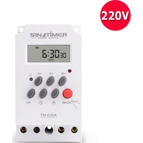 12V DC Input 7 Days Programmable 24hrs MINI TIMER SWITCH Time Relay Output Load High Power 30A