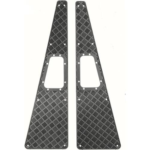 2pcs Metal Hood Decorative Plate Skid Plate Kit for TRX4 Land Rover RC Model Car Guard Cover Spare Parts