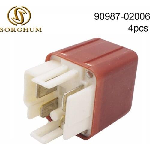 4PCS 12V 4 Pins For Toyota COROLLA PRIUS CAMRY CROWN PREVIA LAND CRUISER For LEXUS GS300 LS400 90987-02006 9098702006