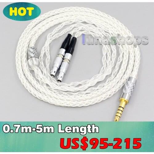 99.99% Pure Silver XLR 3.5mm 2.5mm 4.4mm Earphone Cable For Ultrasone Veritas Jubilee 25E 15 Edition ED 8EX ED15 LN006341