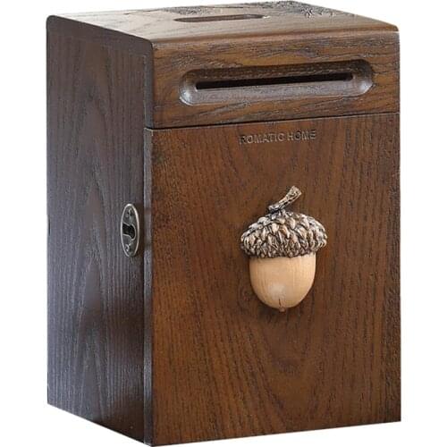 American Piggy Bank Creative Retro Cube Large Money Coin Bank Saving Living Room Dispensador De Monedas House Decor GG50cq