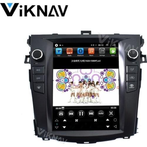 Android car multimedia player radio for Toyota corolla 2008 2009 2010 2011 2012 GPS navigation DVD player vertical screen
