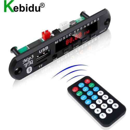 KEBIDU Wireless Bluetooth Decoder Board Audio Module 5-12V MP3 WMA USB TF Radio Support Bluetooth For Car Speaker