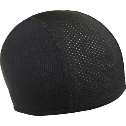 Quick Dry Anti-sweat Breathable Cycling Caps Outdoor Sports Wind-proof Motorcycle Bike Bicycle Helmet Lining Sports Hat Black