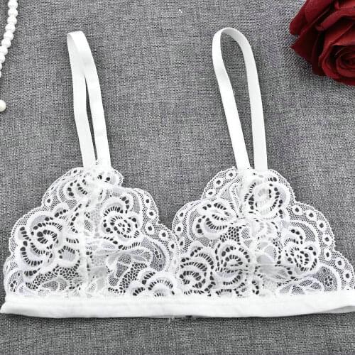 Sexy Bra Floral Lace Wire Bra Bustier Sheer Top Seamless Bralette Transparent Wireless Bras Brassiere Lingerie