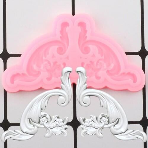 Flower Relief Cake Border Fondant Cake Decorating Tools Cupcake Topper Silicone Mould Wedding Candy Resin Clay Chocolate Molds
