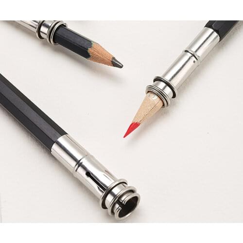 3Pcs Double Head Wood Pencil Extender Holder Sketching Painting Tools for Charcoal Pencil Two Size Stationery Art Supplies