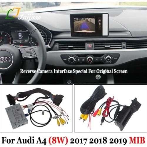 For Audi A4 8W 2017 2018 2019 Original 7 Or 8 Inch Screen MIB System No Need Coded HD Rearview Back Up Reverse Camera Interface