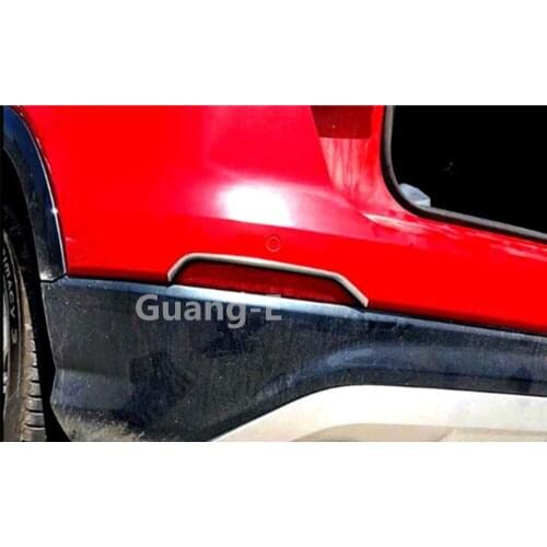 For Audi Q2 Q2L 2018 2019 2020 Car Body Detector ABS Chrome Trim Back Tail Rear Fog Light Cover Lamp Frame Sticker Part 2pcs