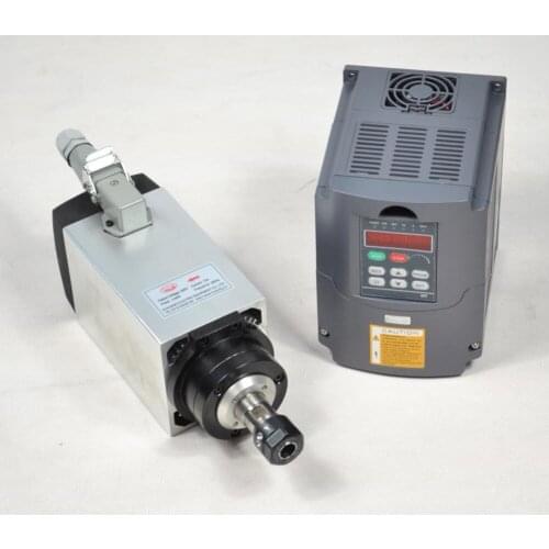 Milling machine spindle 3KW air cooled SPINDLE MOTOR er20 and matching 3KW frequency inverter motor speed controller vfd