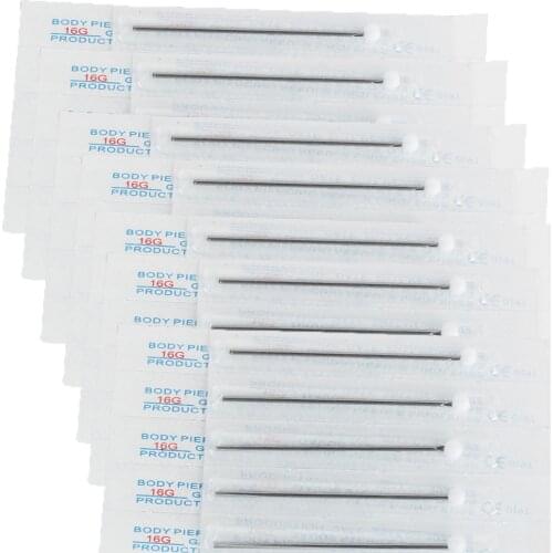 500PCS 12G/13G/14G/15G/16G/18G/20G Piercing Needles Sterile Disposable Body Piercing Needles For Ear Nose Navel Nipple Supply