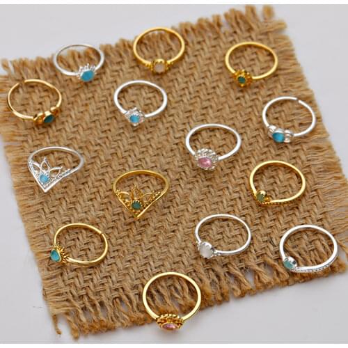 Sun Opal Ring For Women Gold Stainless Steel Crown Rings Cat Opal Two Colors Accessories Jewelry Best Gift mom Bijoux Femme