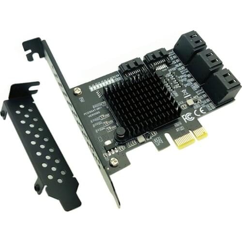 PCI-E to SATA 3.0 Expansion Card 8 Port Full Speed 6G Transfer Expansion IPFS Hard Disk Adapter Card Graphics Card Plug And Play