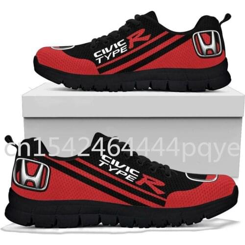 2021 Civic Type R Logo Mens Sneakers Walking Shoes Big Size Mens Fashion Sneakers Mesh Breathable Male Sneakers Running Shoes