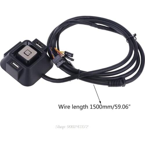 Multifunctional USB 2.0 Computer PC Switch External Power On/Off Reset Button with Microphone Port S17 20 Dropship