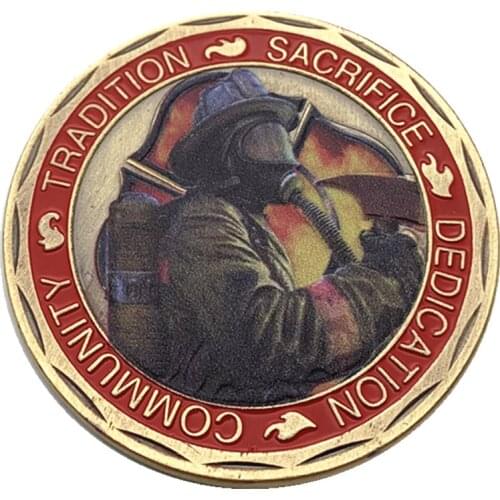 American Firefighter Patron St. Florian Commemorative Coin Gift Lucky Challenge Coin