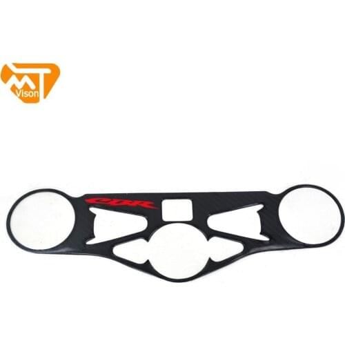 Motorcycle Accessories Carbon Fiber Stickers Triple Tree Pad Clamp Top Upper Front End Decal For HONDA CBR1000RR CBR 2008-2011