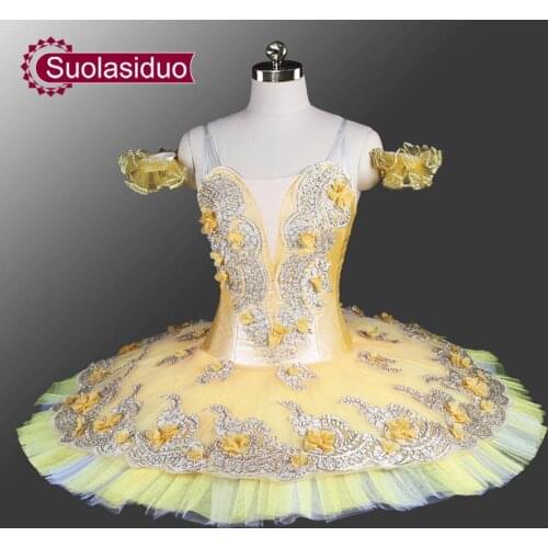 New Canary Fairy Professional Ballet Tutu Adult Classica Platter Tutu Ballet Costume Stage Performance Dancewear