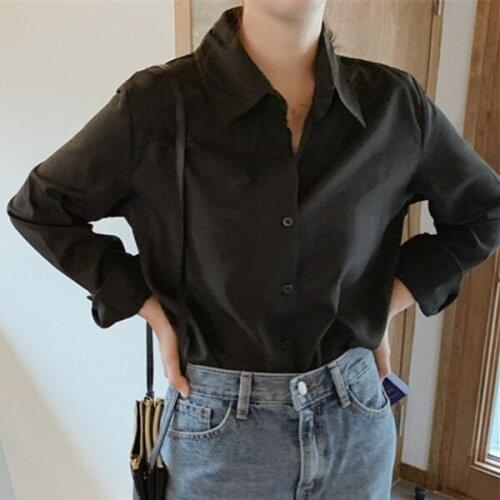 Mazefeng New 2020 Women Summer Blouses Shirts Fashionable Single Breasted Casual Vintage Office Loose Minimalist Tops Size S-XL