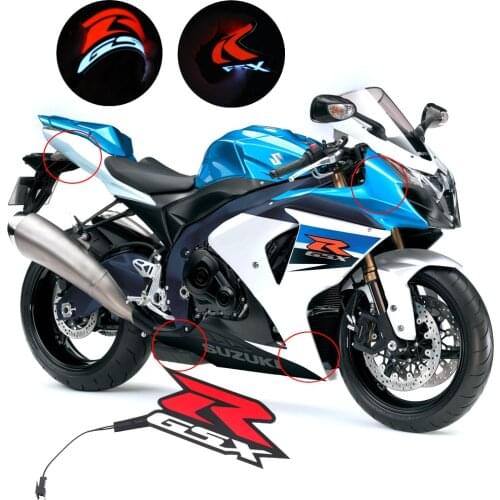 Motorcycle Fairing Kit Body Side Stickers Badge Cold Light for Suzuki GSXR 1000 750 600 GSX-R K1 K2 K3 K4 K5 K6 K7 K8 K9 K10