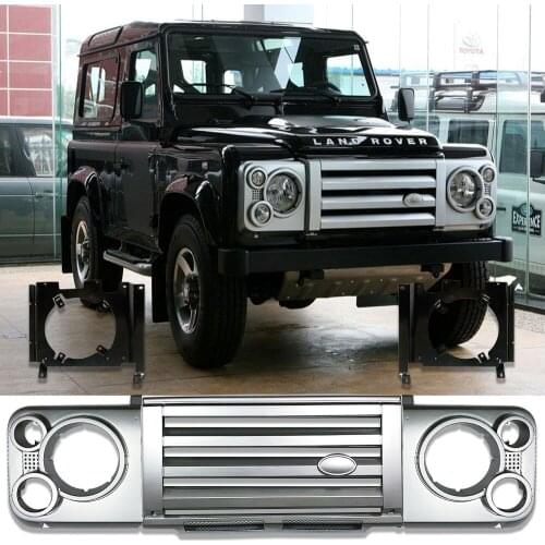 Front SVX Kit ABS Middle Front Grille & Surrounds & Brackets For Land Rover Defender SVX Vehicle Auto Parts 1992-2016