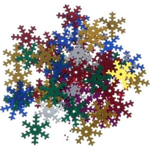30g Perforated Acrylic Snowflake Flat Loose Sequins Paillette Sewing For Clothing Accssories Art Decoration Jewelry Making Diy